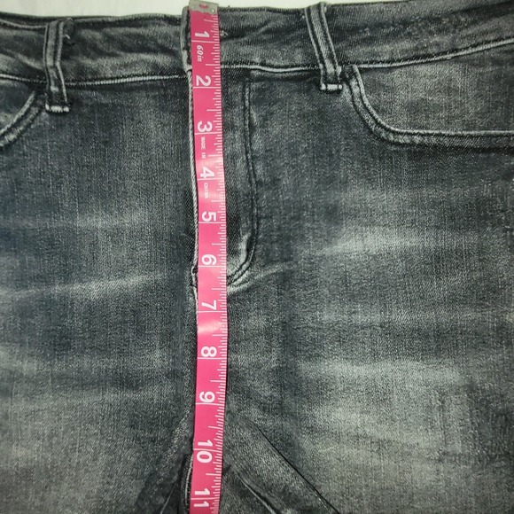 Judy Blue Denim Jean Shorts Cut Off Women's Medium‎ Black High Rise - Picture 10 of 10